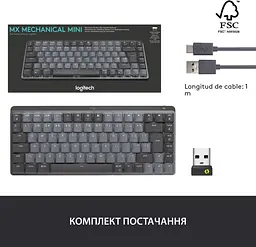 Клавіатура Logitech MX Mechanical Mini Minimalist Graphite (920-010780) [78336] - мініатюра 12