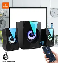 Компьютерные колонки 2.1 Kisonli TM4000U, Bluetooth, AUX, 5W+2x3W - мініатюра 2