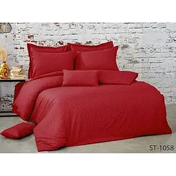 Комплект постільної білизни TAG Tekstil 1.5-спальний Червоний 000240666 (LUXURY ST-1058) - мініатюра 1