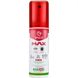 Спрей від комах Vaco Max від комарів, кліщів і мошок Deet 30% з пантенолом 80 мл (5901821952590)