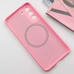 Чохол Silicone Cover Lakshmi Full Camera (AA) with MagFit для Samsung Galaxy S21 FE Рожевий / Light pink - мініатюра 3