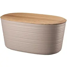 Хлібниця Guzzini Tierra з бамбуковою кришкою 39.2x23.2x19 см коричнева (179600158)