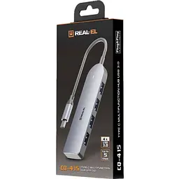 Хаб REAL-EL CQ-415 Space Grey - мініатюра 9