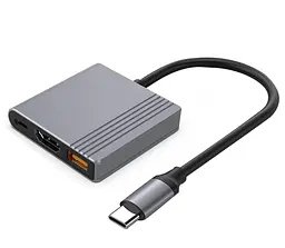 Адаптер Cablexpert A-CM-COMBO3-05, USB Type-C 3-в-1 - мініатюра 3