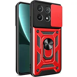 Чохол Ummi Camshield Serge Ring для Xiaomi Poco X6 Pro Червоний / Red