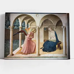 Інтер'єрна картина Благовіщення, Фра Анджеліко, Fra Angelico, Annunciation, релігійний декор, 43×60 см (id6970)