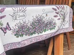 Скатертина Lefard Home Textile Violette гобеленова 260х140 см біло-фіолетова (732-028) - мініатюра 2