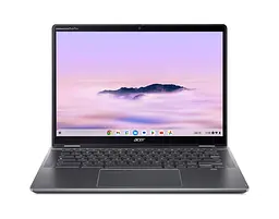 Acer Ноутбук Chromebook Plus Spin 514 CP514-4HN 14" WUXGA IPS Touch, Intel 5-120U, 8GB, F256GB, UMA, ChromeOS, сірий