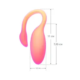 Смарт-віброяйце Magic Motion Flamingo Max Orange 2 в 1: віброяйце та тренажер Кегеля, 10 режимів - мініатюра 3