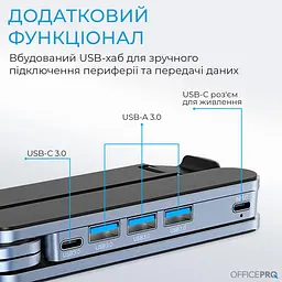 Підставка для ноутбука OfficePro Black LS100HUB (LS100HUB) - мініатюра 7