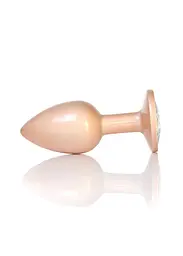 Анальна пробка - Jewellery Pearl Gold Plug Clear S - мініатюра 3