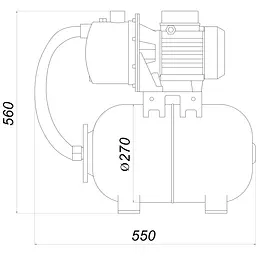 Насосна станція Saer TRX-3 PL- 24л (Насос M-94-N PL нерж. 0,37кВт) 000022267 - мініатюра 2