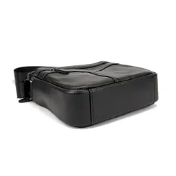 Шкіряний маленький чоловічий месенджер чорний Tiding Bag M56-0187A - мініатюра 5