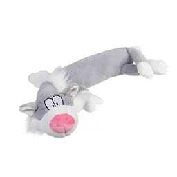 Іграшка для собак Кіт з пищалкою / тканина GiGwi Plush плюш штучне хутро 63 см