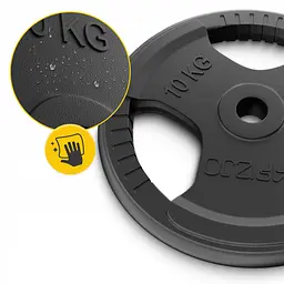 Диск металевий 4FIZJO 2 x 10 кг 26 мм Black (P-5905973401388) - мініатюра 2