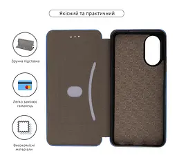 Чехол-книжка для ZTE Blade A34, G-Case, синий, кожаный чехол-книжка из экокожи (PU) и TPU, с магнитом, с подставкой и вместительным кардхолдером, противоударный, защита всего корпуса, ArmorStandart (ARM78992) - мініатюра 3
