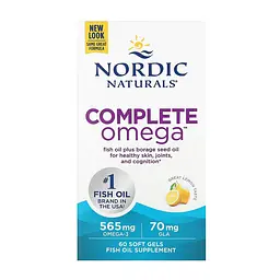 Омега-3 риб'ячий жир Nordic Naturals Complete Omega для серця, мозку та зору 60 софтгелів