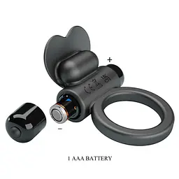 Віброкільце Pretty Love Vibrant Penis Ring Debonaire 8.5 см чорний - мініатюра 10
