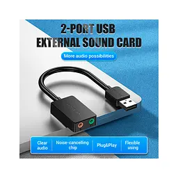 Звукова плата VENTION Audio USB 2х3,5 мм jack 0.15m (CDYB0) - мініатюра 2