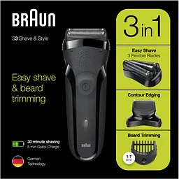 Електрична бритва Braun Series 3 300BT Black - мініатюра 7