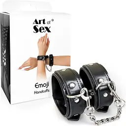 Наручники із екошкіри Art of Sex - Handcuffs Emoji - мініатюра 4