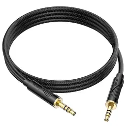Аудіо кабель Aux Hoco UPA30 Friend (1m) Black - мініатюра 3