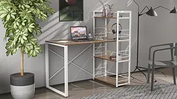 Письмовий стіл Ferrum-decor Серії Конект з етажеркою 75x120x60 білий ДСП Дуб Сонома Трюфель 16мм (FRD-104228) - мініатюра 6