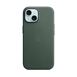 Чехол для Apple iPhone 15 Plus, FineWoven Case with MagSafe, зеленый, защитная накладка из материала FineWoven, противоударный, для iPhone, защита всего корпуса, поддержка беспроводной зарядки и MagSafe, (ARM71978) - мініатюра 7