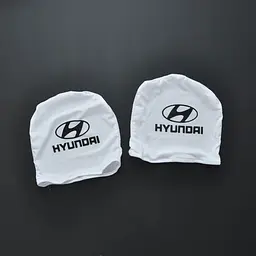Чохол підголівників HYUNDAI білі - мініатюра 2