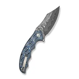Ніж складаний туристичний Civivi Pentad (8.8 см) Damascus / Micarta синій/білий - мініатюра 2