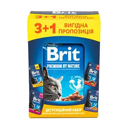 Набір Корм вологий Brit Premium для дорослих котів мікс 3+1 - мініатюра 3