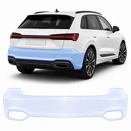Антигравійна захисна бронеплівка за лекалами для Audi Q8 e-tron GE facelift 2023-2025 - задній бампер