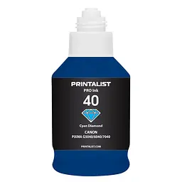 Чорнило PRINTALIST GI-40 для Canon G5040/G6040 190г Cyan водорозчинне (PL40C) - мініатюра 2