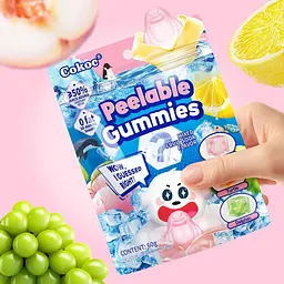 Желейні цукерки Cokoc Peelable Gummies Mixed Fruits Soda 60г - мініатюра 5