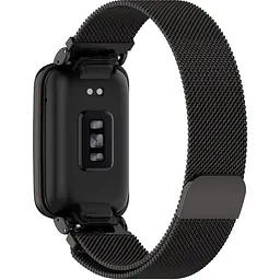 Ремінець-бампер DK Xiaomi Mi Band 7 Pro Metal Milanese Loop Magnetic (black) - мініатюра 2