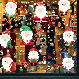 Набір новорічних наклейок на вікно Happy New Year 7 14576 20×30 см 9 аркушів - мініатюра 2