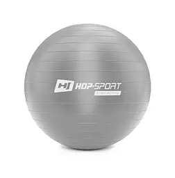 Фітбол Hop-Sport 45см сріблястий + насос 2020 - мініатюра 7