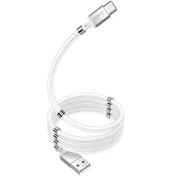USB Cable Hoco U91 Magic Magnetic Type-C White 1m - мініатюра 3