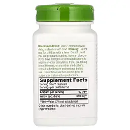 Кора верби Nature's Way Willow Bark 680 мг 100 веганських капсул  - мініатюра 2