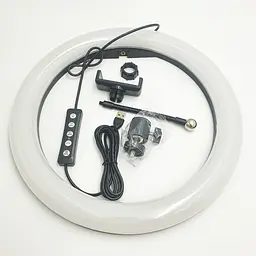 Кільцева LED лампа 33 см RGBW 8 кольорів зі штативом 210 см кільцеве світло підсвічування для фотографів - мініатюра 6
