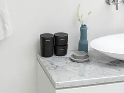 Набір ємностей Brabantia Storage pots для зберігання косметики и аксессуаров, 3 шт., чорний (281303) - мініатюра 2