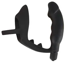 Ерекційне кільце з анальною пробкою - Black Velvets Ring & Vibro Plug - мініатюра 5