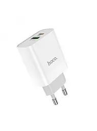 Мережевий зарядний пристрій Hoco C80A PD 20W QC3.0 + USB Cable Type-C to Type-C White - мініатюра 3