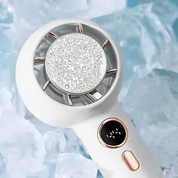 Портативний вентилятор YL007 with Display з підставкою для телефону 2000mAh White - мініатюра 5