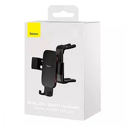 Тримач в машину Baseus Metal Age2 Gravity Car Mount Round Air Vent Version (39441) - мініатюра 2
