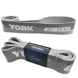 Резинка для фітнесу York 35-75кг - 2080x85x4,5 мм, сірий - мініатюра 7