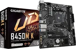 Материнська плата Gigabyte B450M K Socket AM4 (B450M K) Б/В