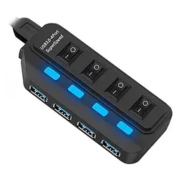 Хаб USB LA-USB305, Black, USB 3.0 - 4xUSB 3.0 Lapara teh0019572