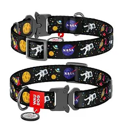 Нашийник для тварин WAUDOG Nylon з QR паспортом NASA металічна пряжка-фастекс S (5119) - мініатюра 4