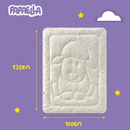 Ковдра дитяча в ліжечко Papaella Wool Classic біле 135х100 см (8-11679) - мініатюра 3